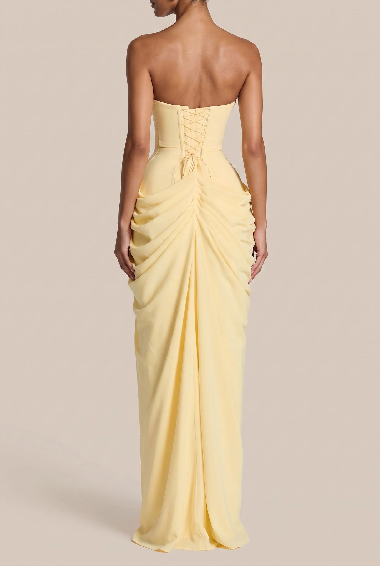Evelyna | Bodenlanges Schulterfreies Abendkleid Mit Beinschlitz