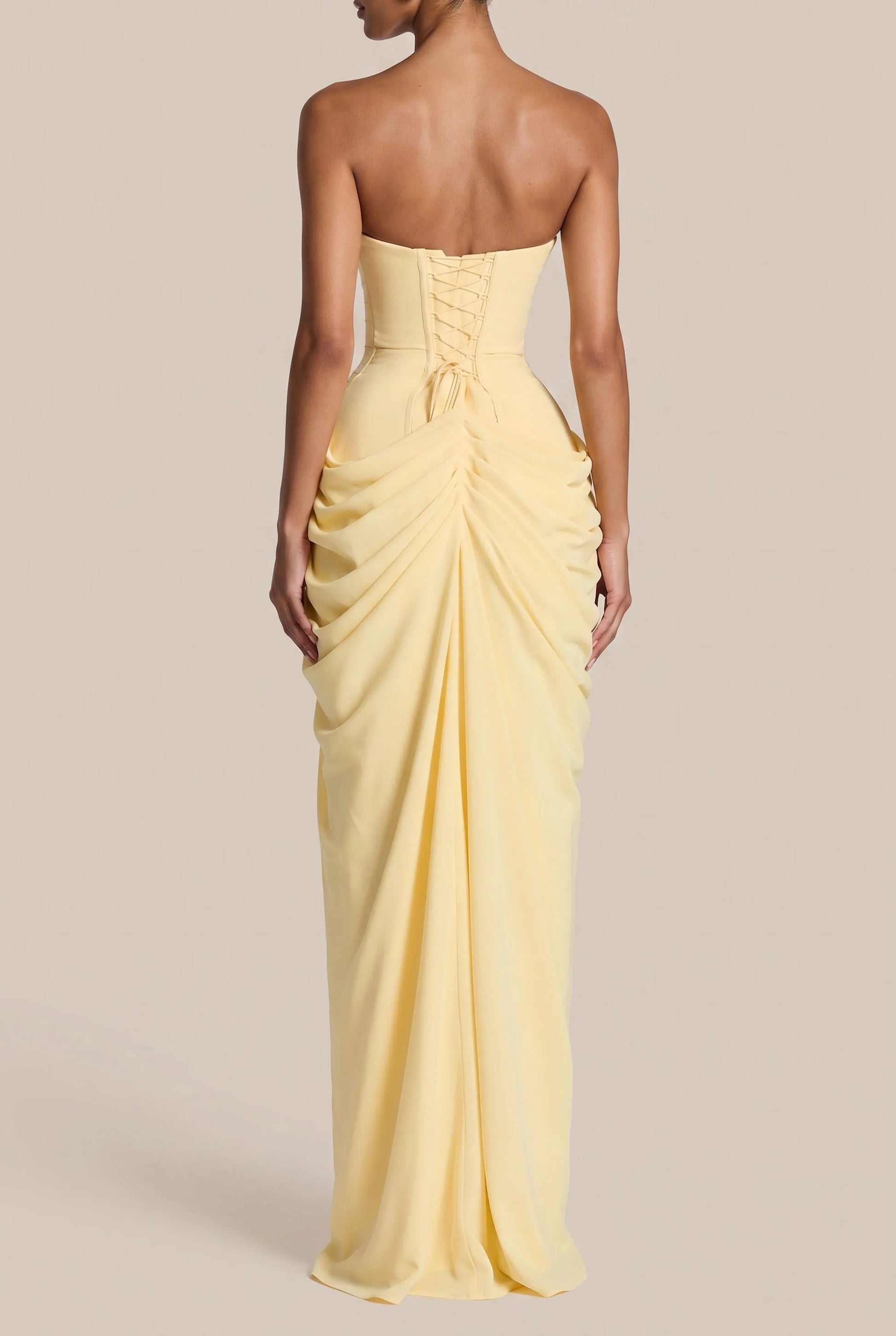 Evelyna | Bodenlanges Schulterfreies Abendkleid Mit Beinschlitz
