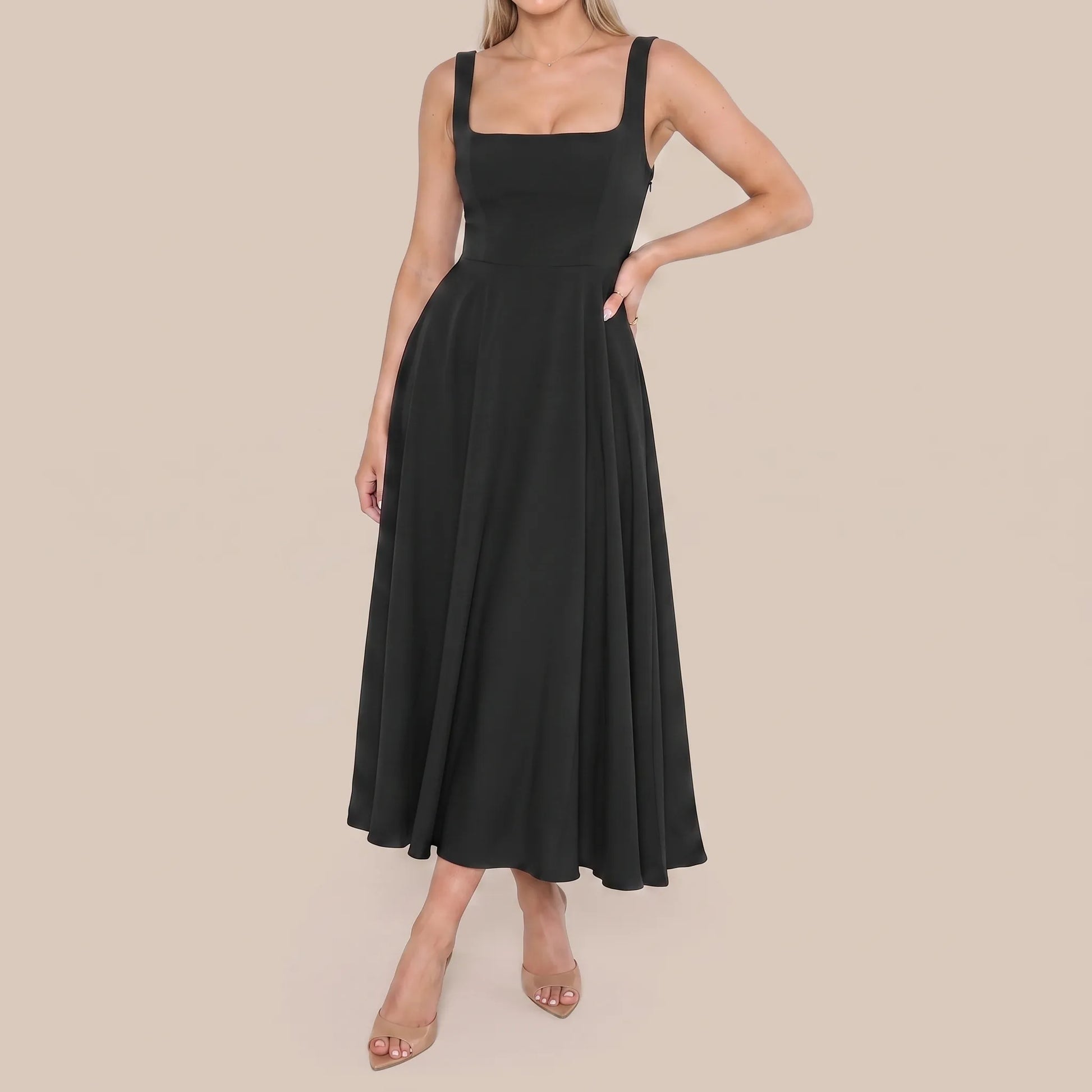 Evoria | Ärmelloses Midikleid In A-Linie