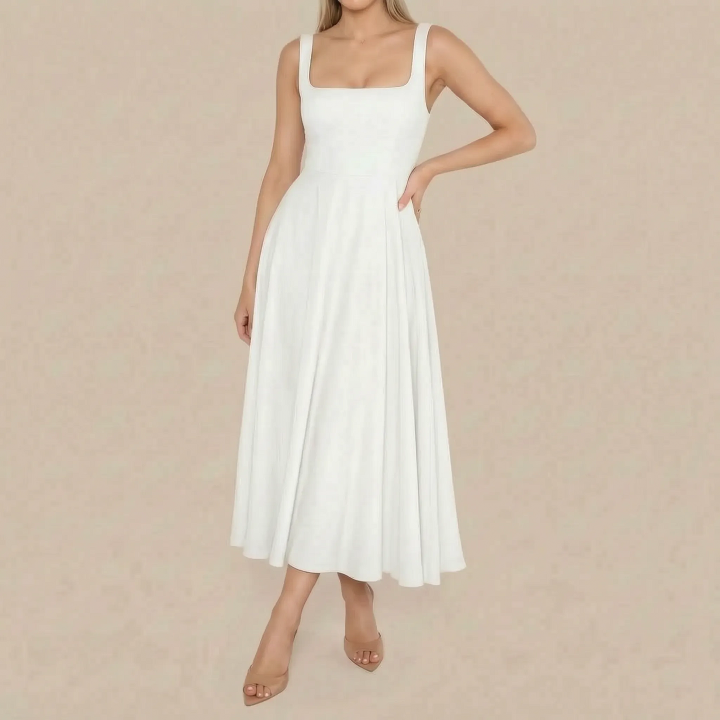 Evoria | Ärmelloses Midikleid In A-Linie