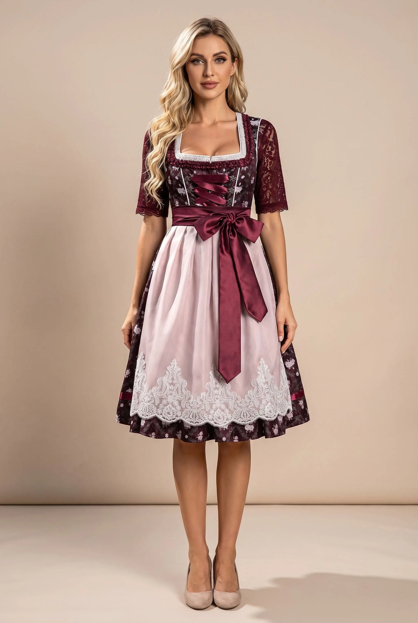 FestDress | Traditionelles Dirndl Mit Floralem Muster