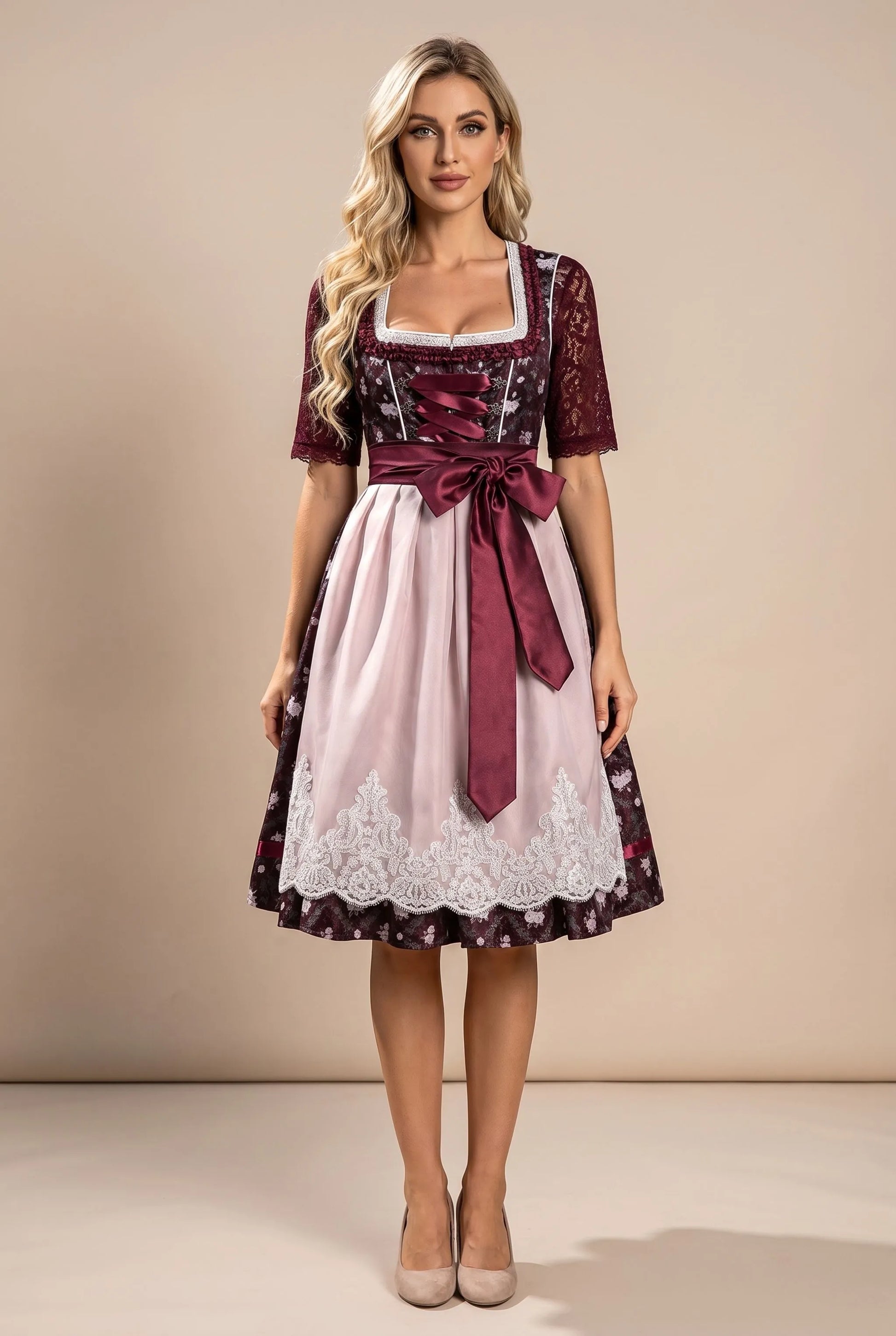 FestDress | Traditionelles Dirndl Mit Floralem Muster
