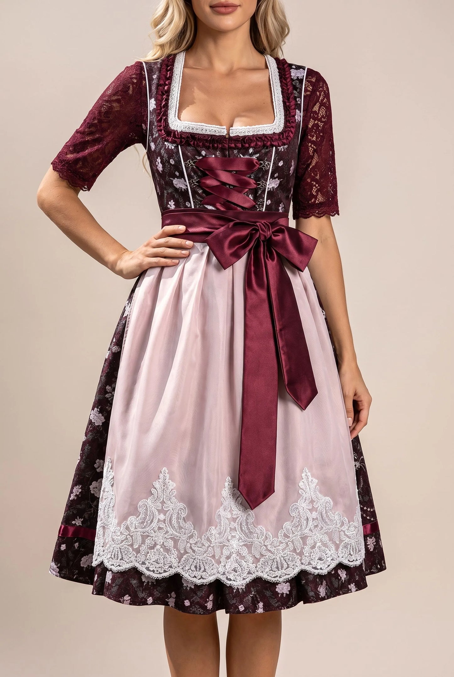 FestDress | Traditionelles Dirndl Mit Floralem Muster