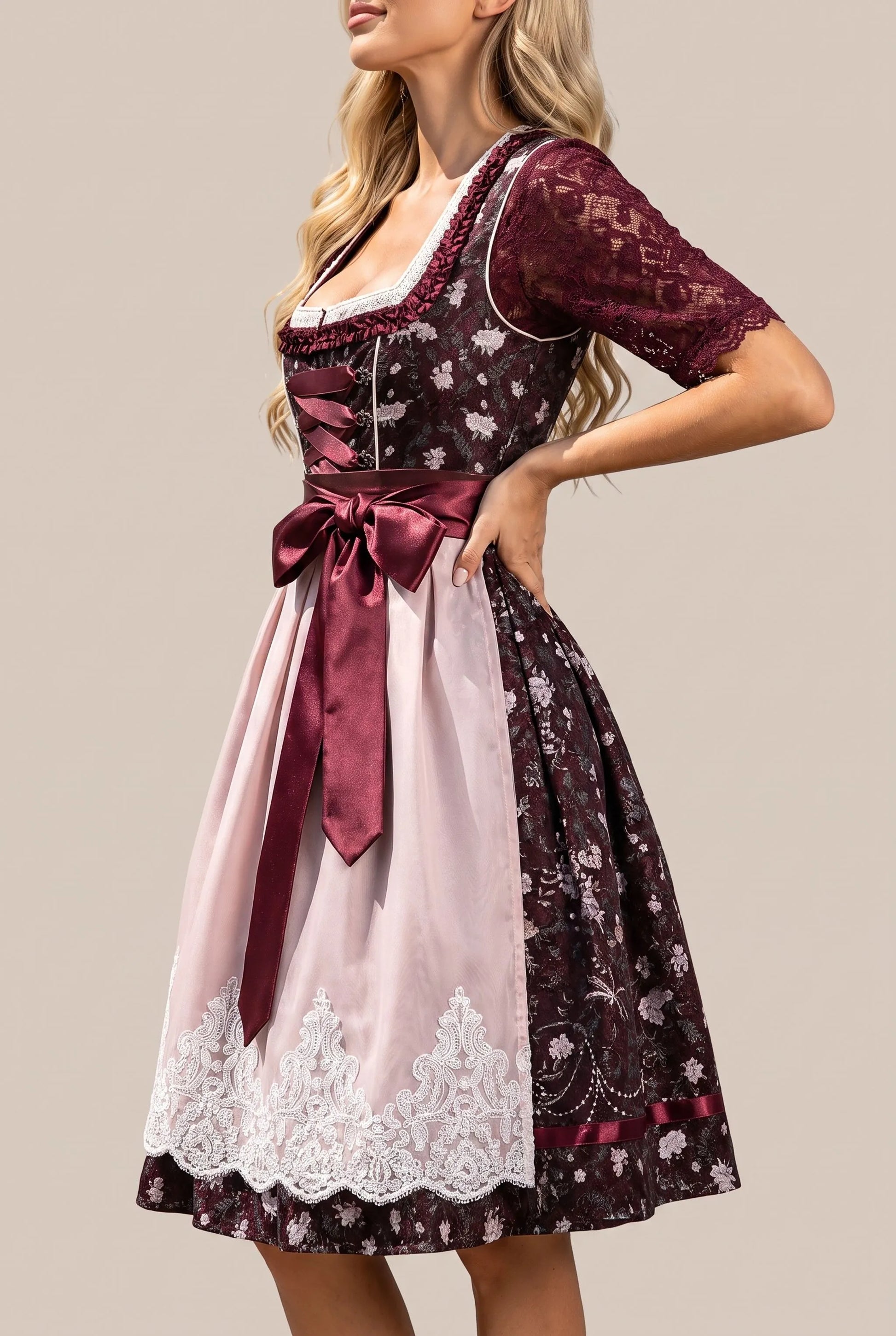 FestDress | Traditionelles Dirndl Mit Floralem Muster