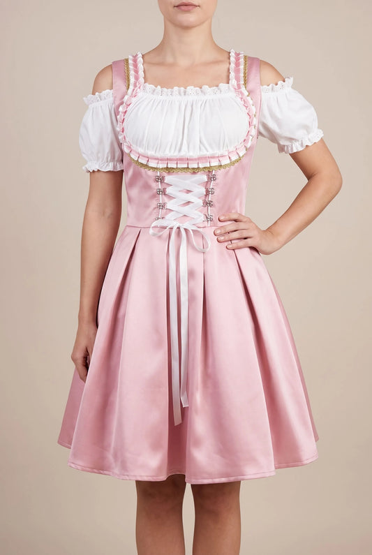 FestGlow | Festliches Rosafarbenes Dirndl
