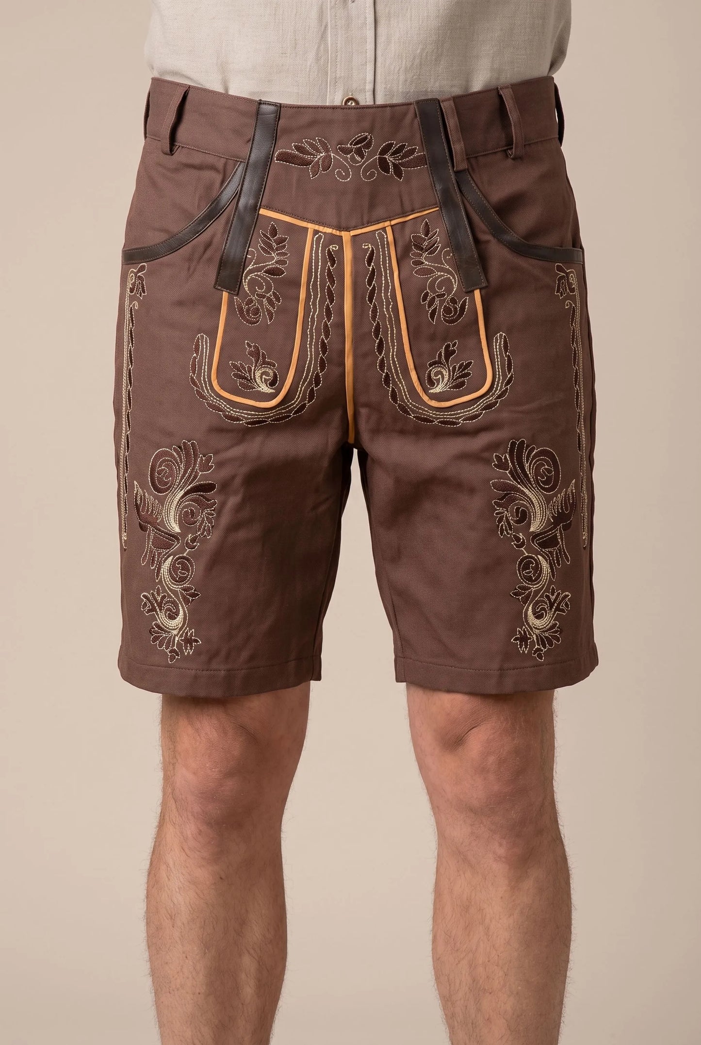 Festaro | Traditionell Bestickte Kurze Trachtenhose