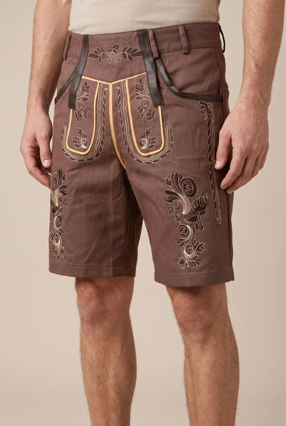 Festaro | Traditionell Bestickte Kurze Trachtenhose