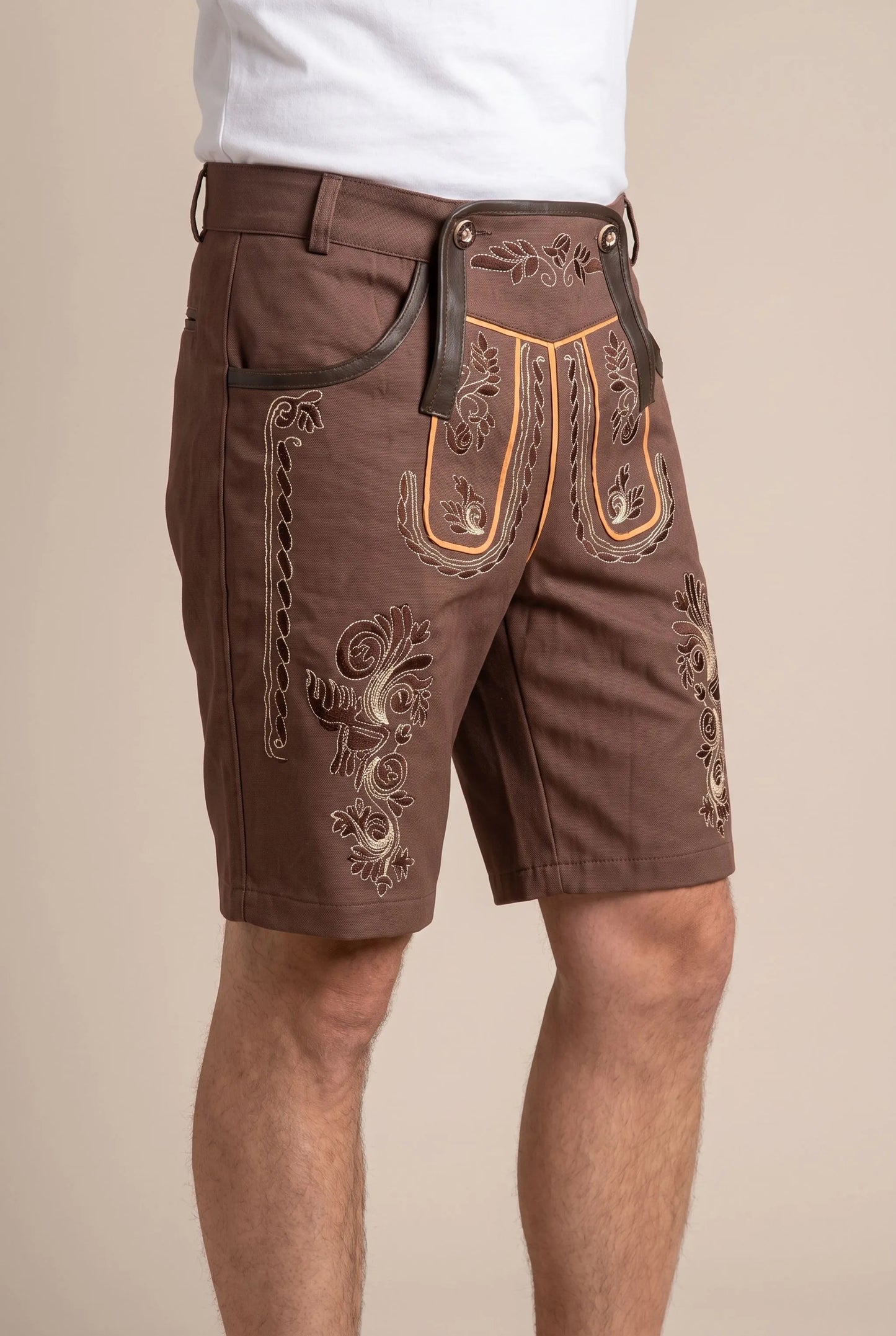 Festaro | Traditionell Bestickte Kurze Trachtenhose