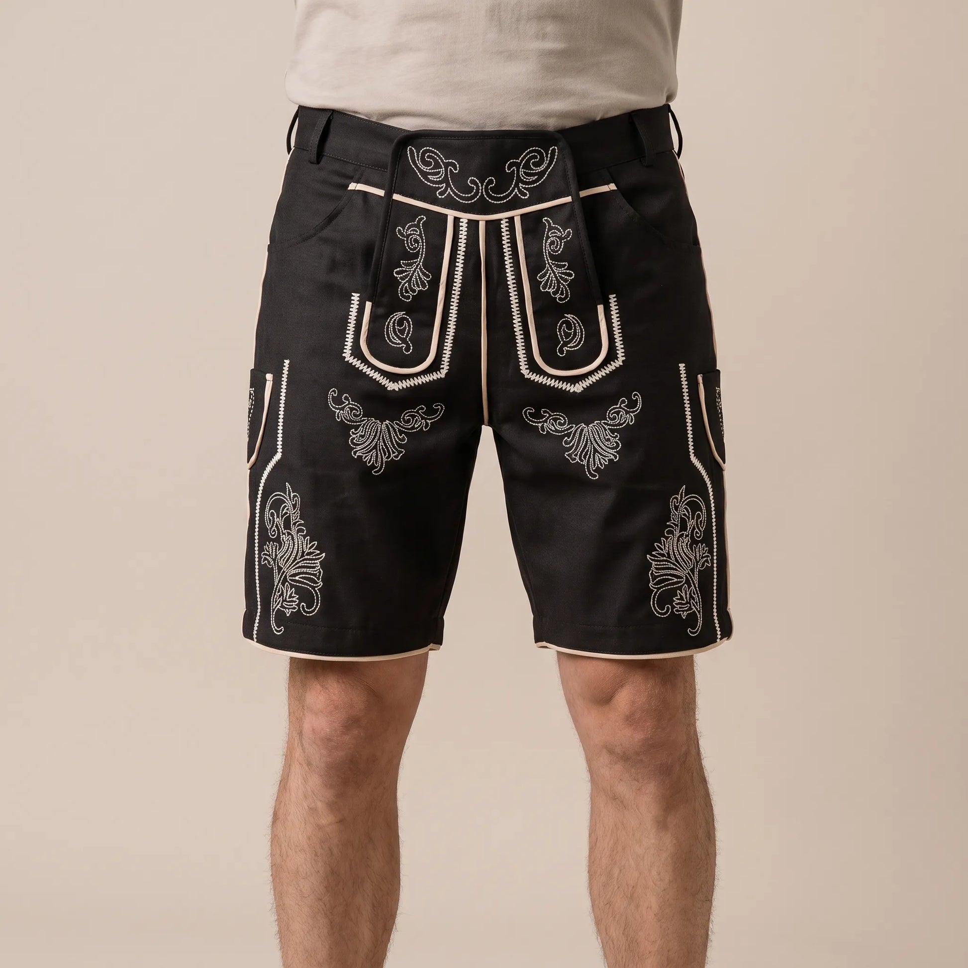 Festaro | Traditionell Bestickte Kurze Trachtenhose