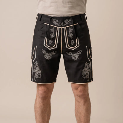 Festaro | Traditionell Bestickte Kurze Trachtenhose