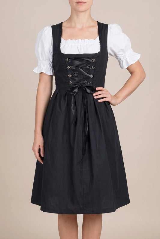 Festvia | Schwarzes Dirndl Im Retro-Stil