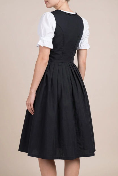 Festvia | Schwarzes Dirndl Im Retro-Stil