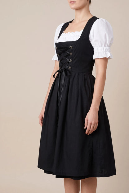 Festvia | Schwarzes Dirndl Im Retro-Stil