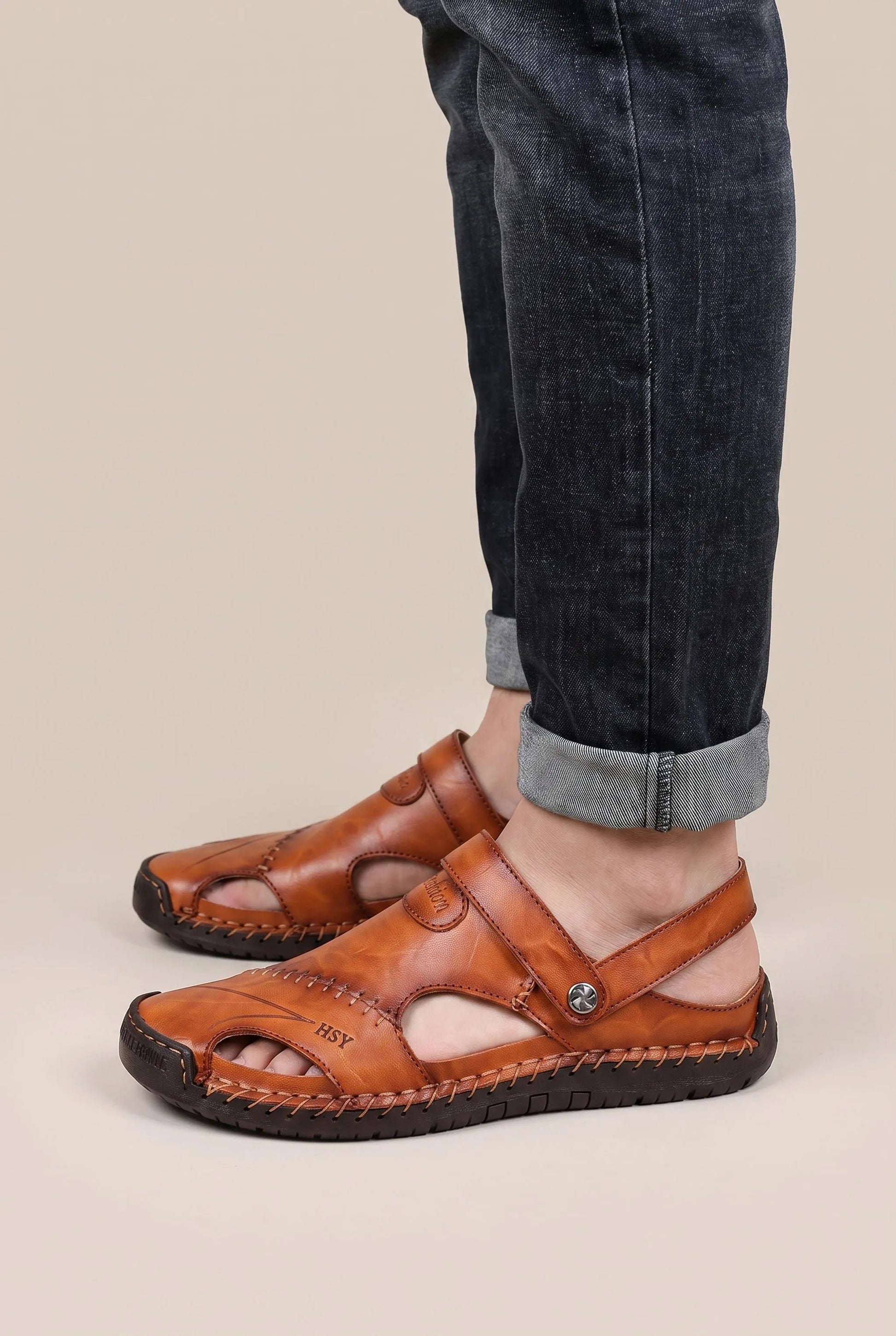 Flexari | Lässige Herrensandalen Mit Geschlossener Kappe