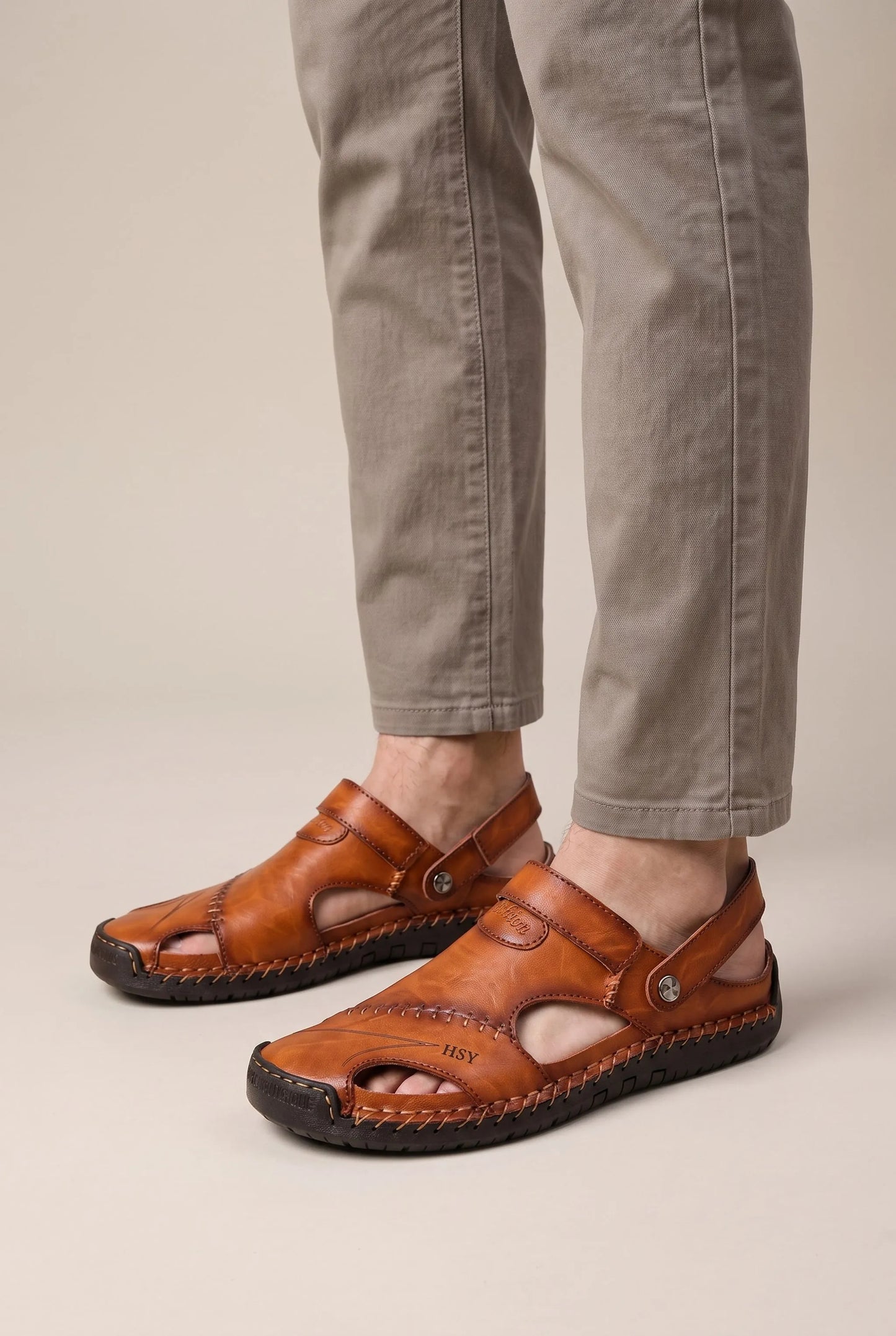 Flexari | Lässige Herrensandalen Mit Geschlossener Kappe