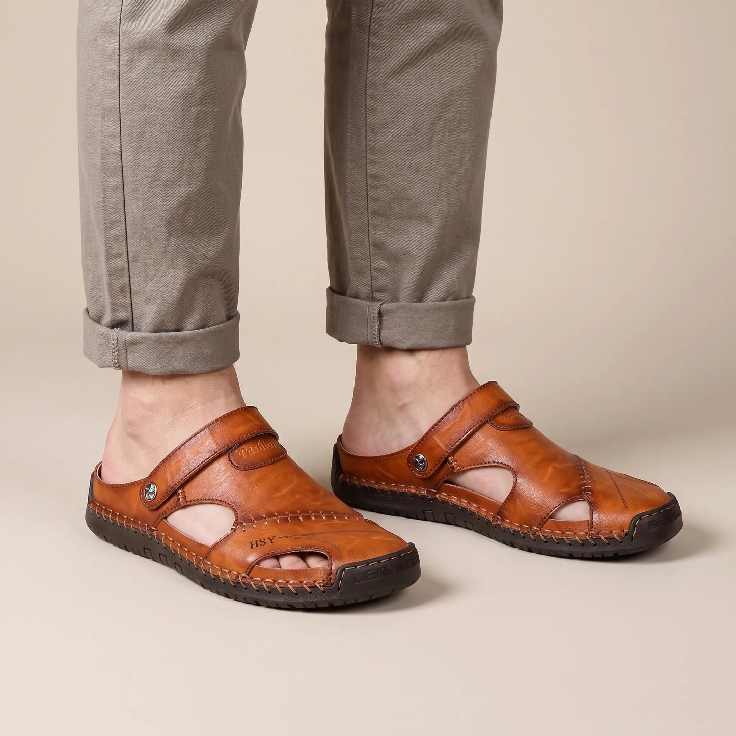Flexari | Lässige Herrensandalen Mit Geschlossener Kappe