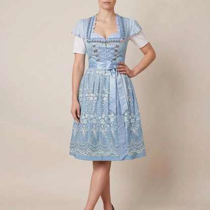 FloralBreeze | Traditionelles Dirndl Mit Floraler Schürze