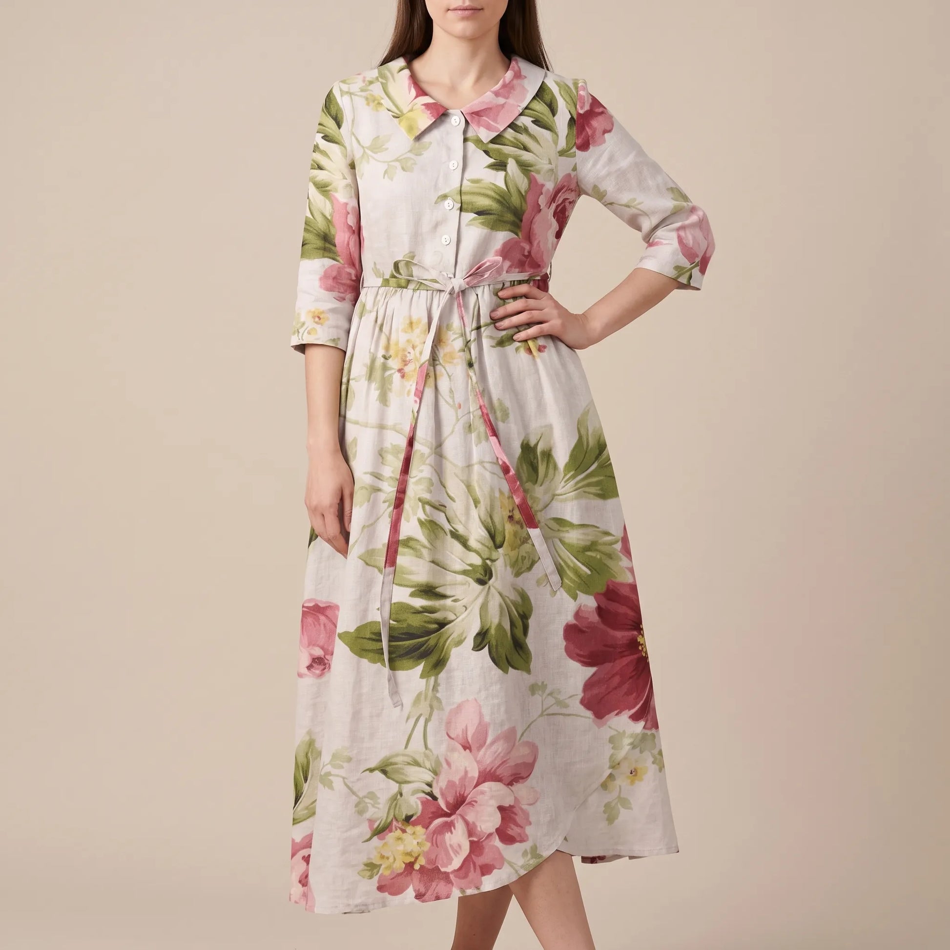 Floralee | Buntes Blumenkleid Im Vintage-Stil