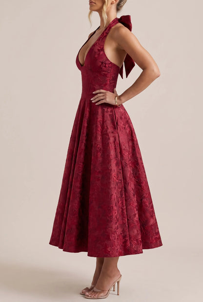 Floralise | Strukturiertes Festliches Midikleid