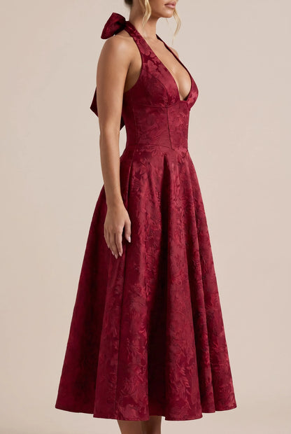 Floralise | Strukturiertes Festliches Midikleid