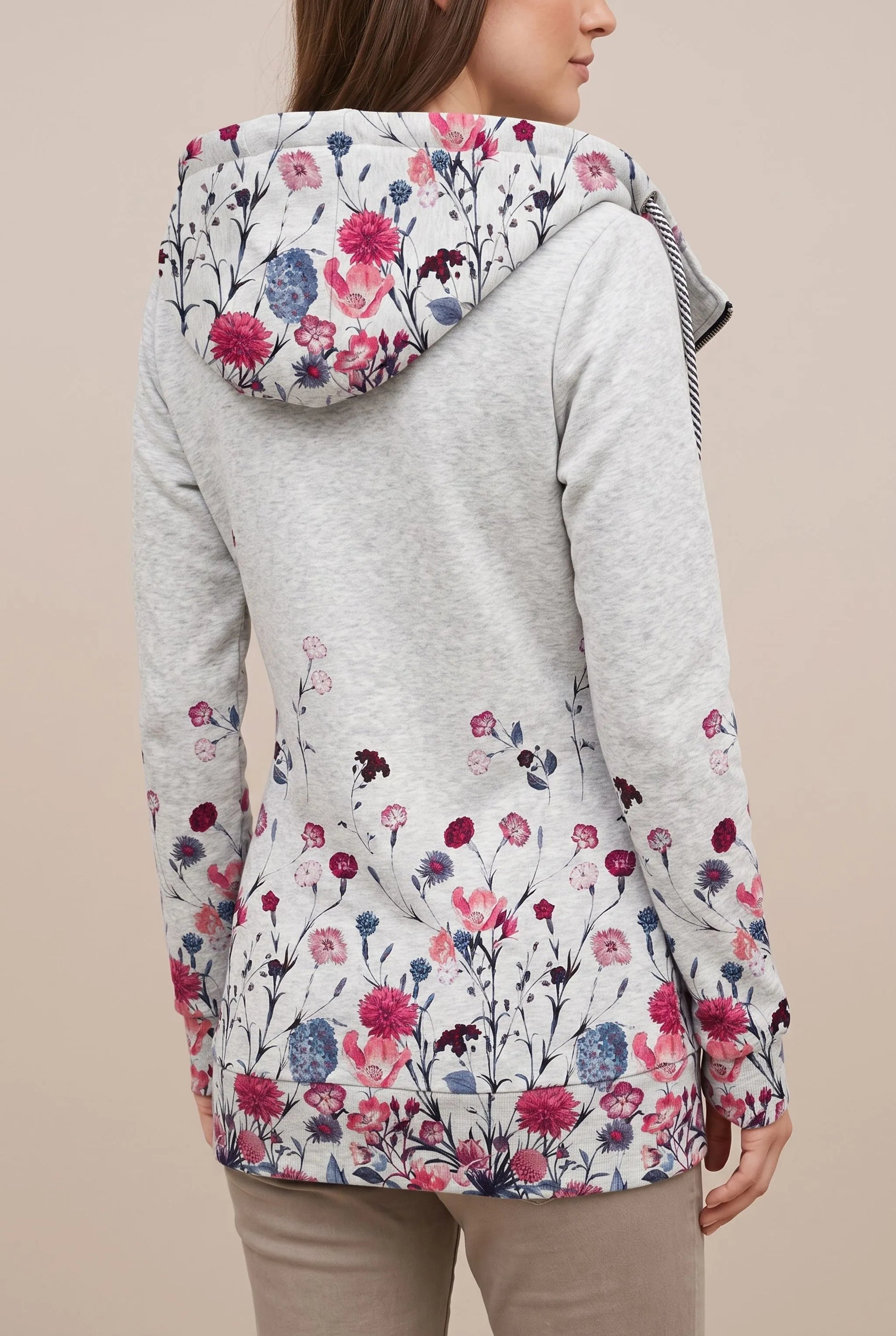 Floriqa | Lässiger Damen Hoodie Mit Blumenmuster