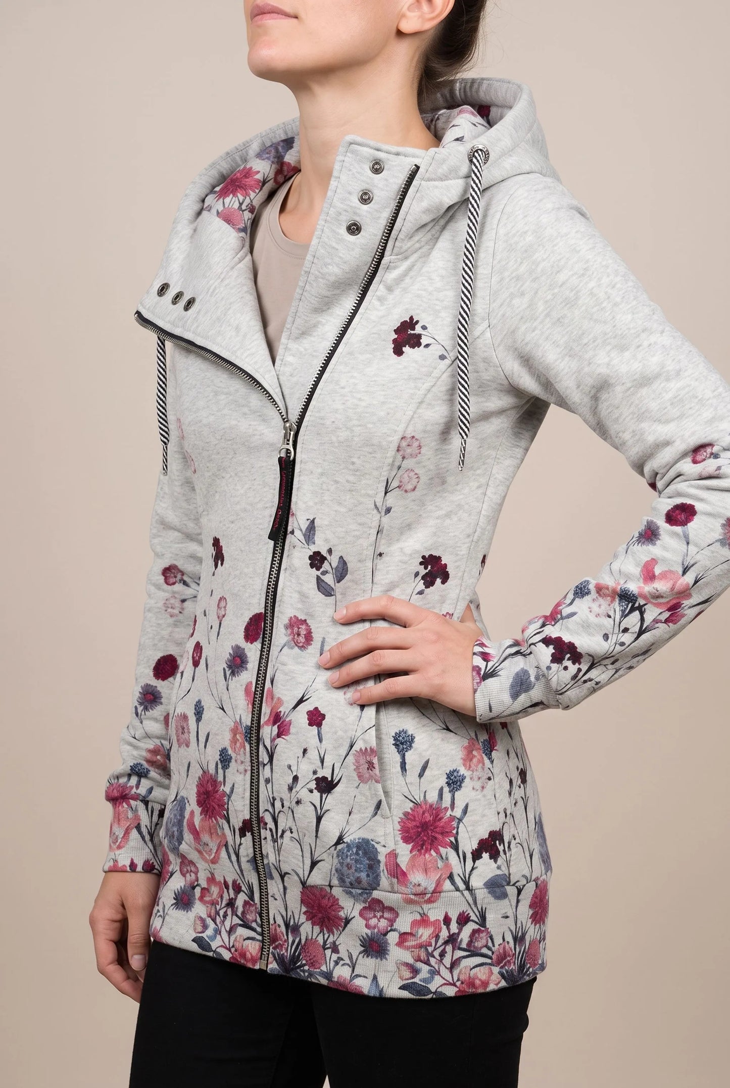 Floriqa | Lässiger Damen Hoodie Mit Blumenmuster