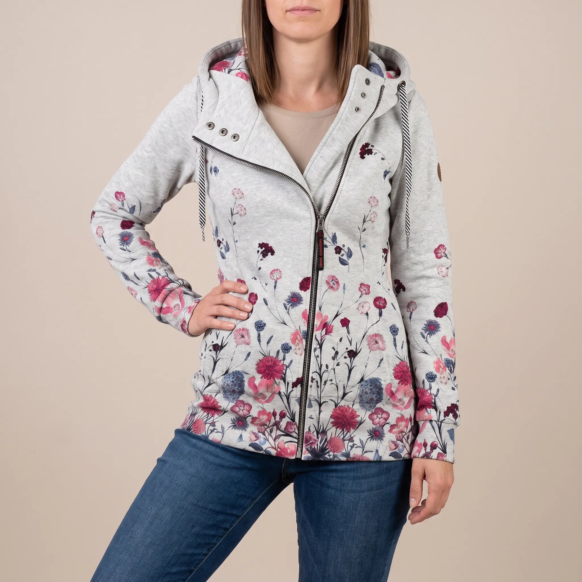 Floriqa | Lässiger Damen Hoodie Mit Blumenmuster