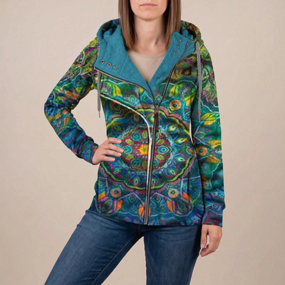 Floriqa | Lässiger Damen Hoodie Mit Blumenmuster