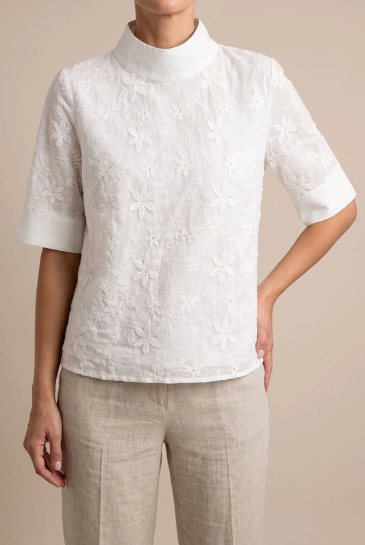 Florisense | Elegante Weiße Damenbluse