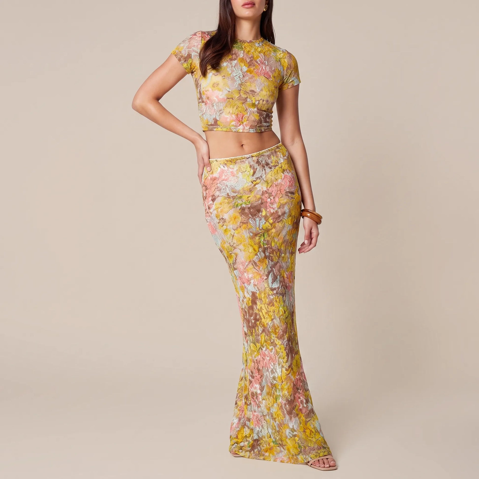 Floruna | Florales Zweiteiler Set Für Damen
