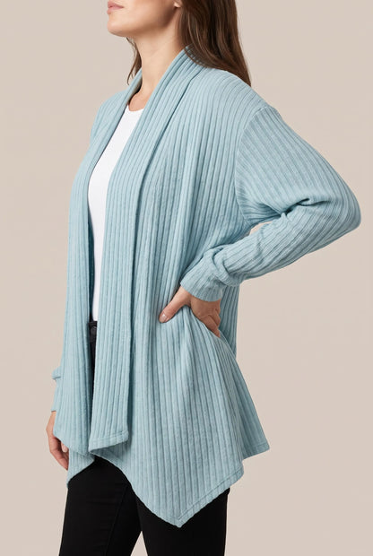 Flowen | Asymmetrische Offene Strickjacke