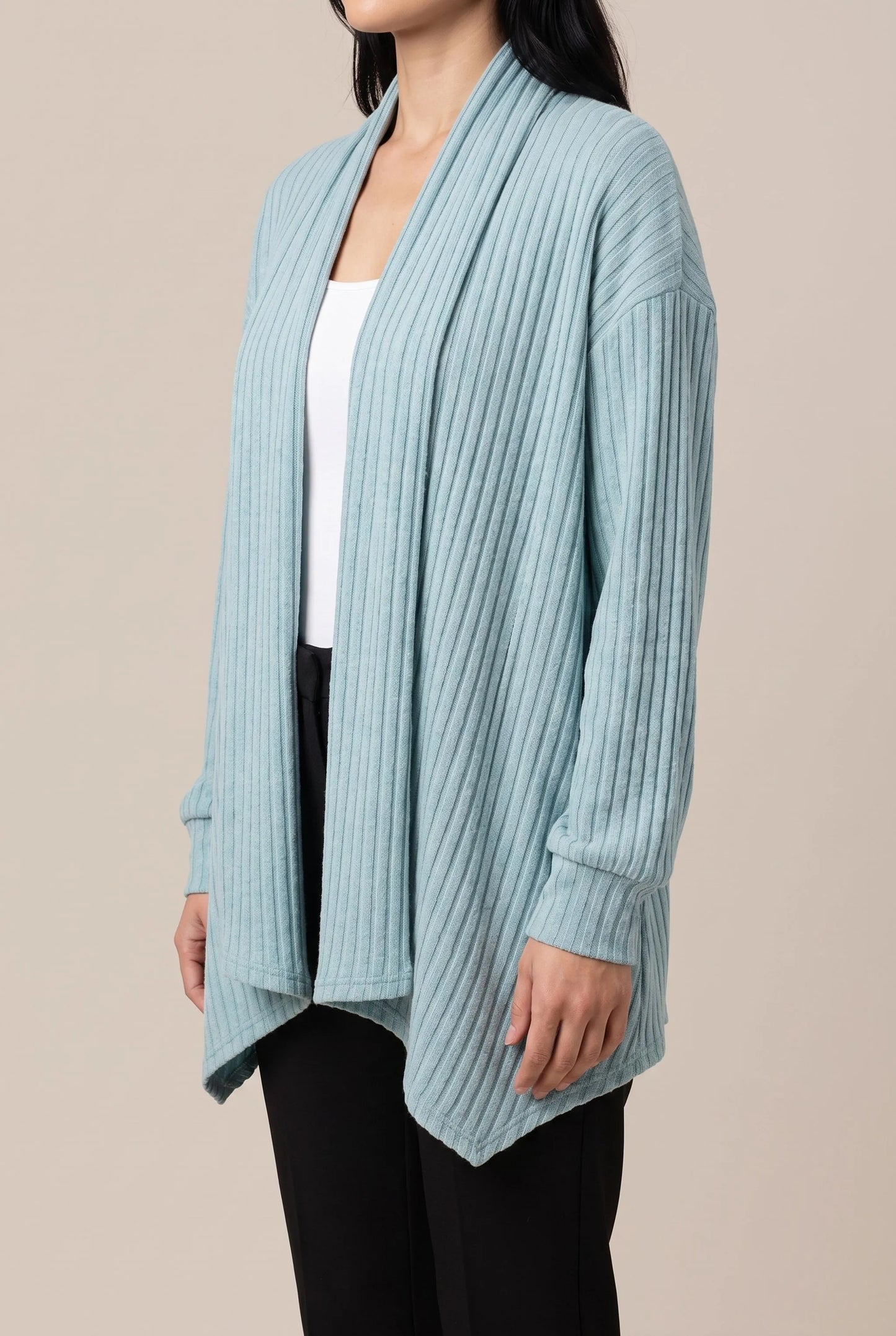 Flowen | Asymmetrische Offene Strickjacke