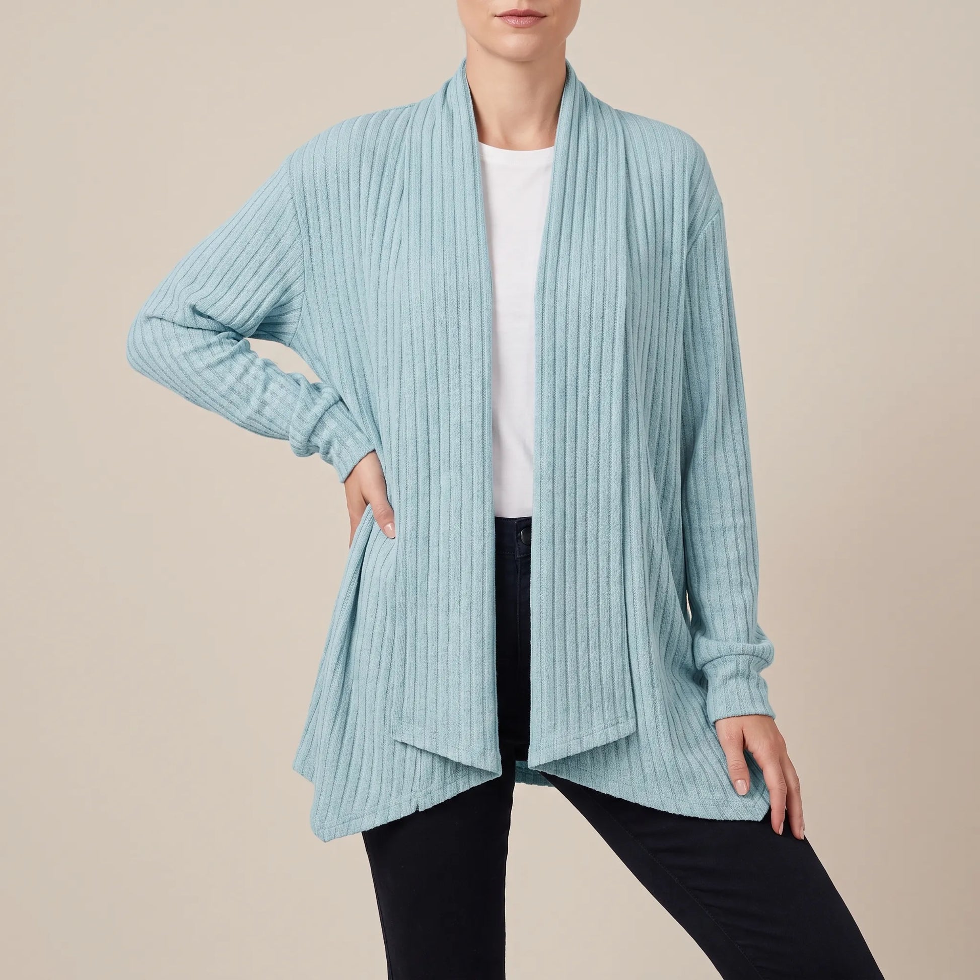 Flowen | Asymmetrische Offene Strickjacke