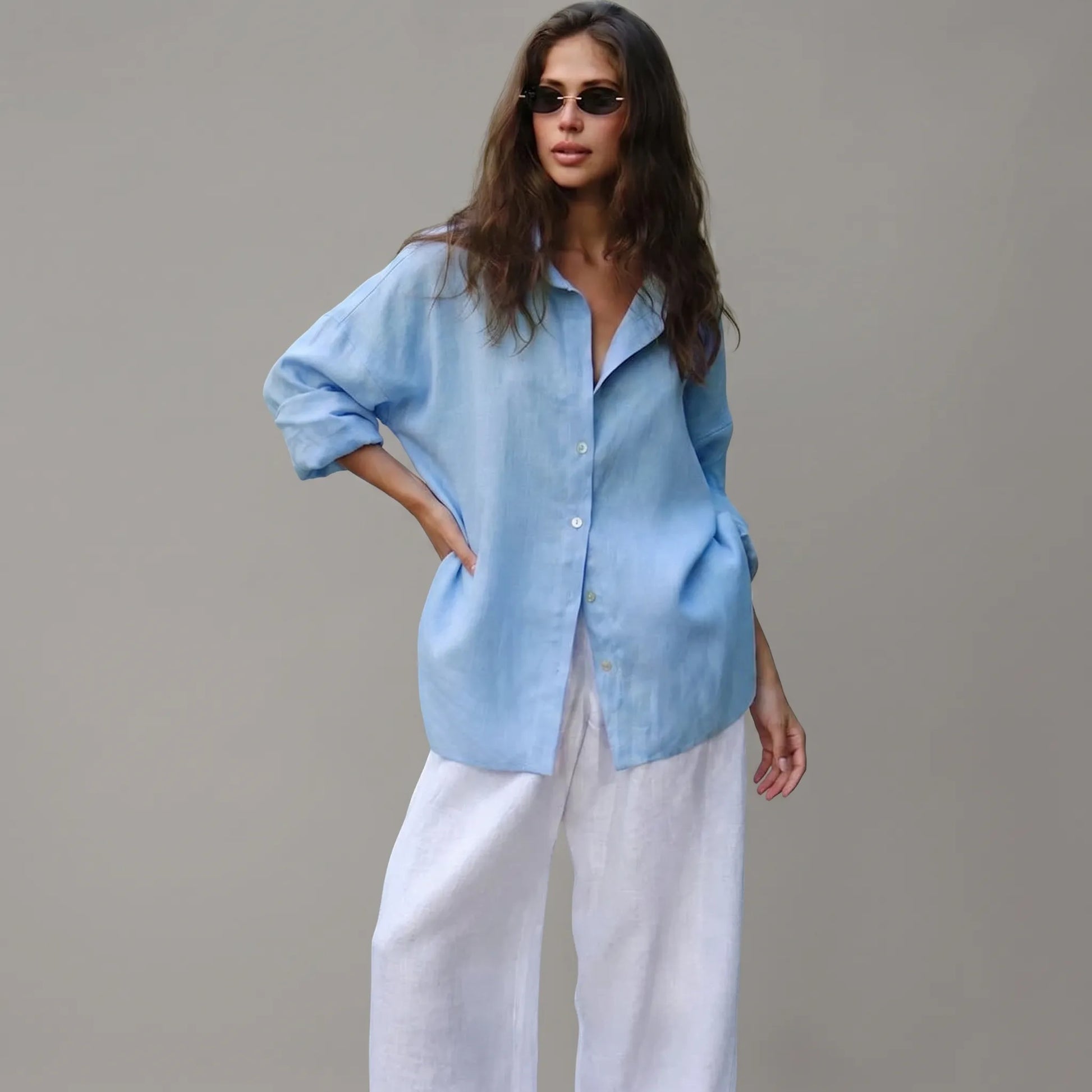 Flowis | Locker Fallende Oversize Damenbluse