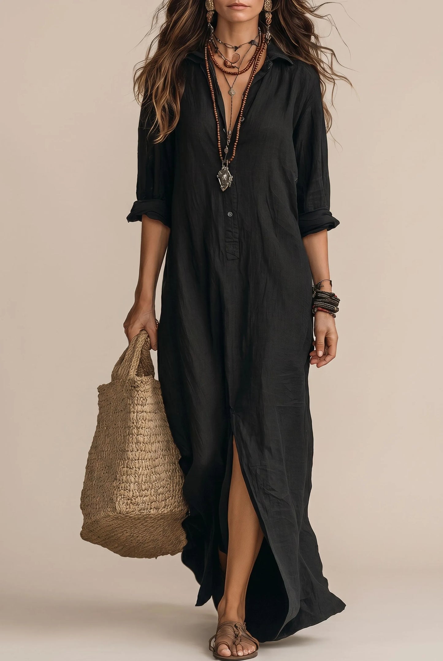 Flowra | Locker Fallendes Maxikleid