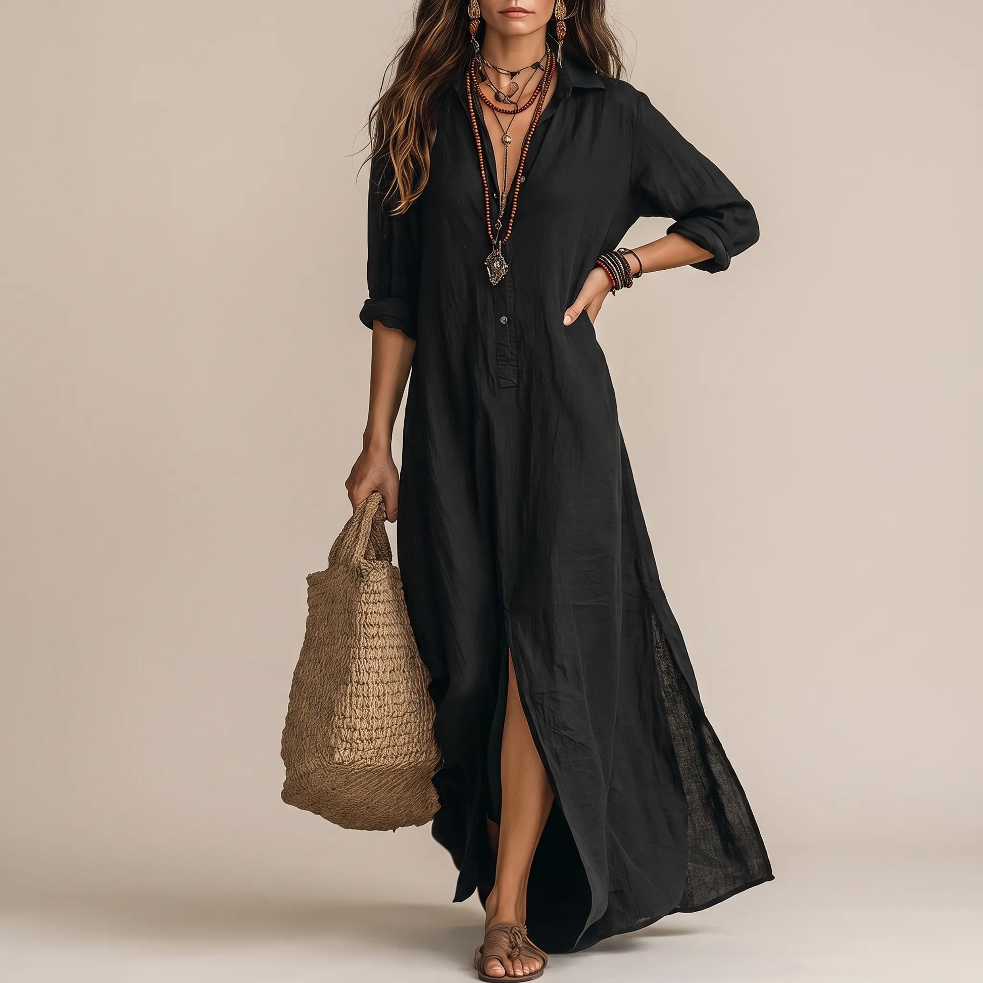 Flowra | Locker Fallendes Maxikleid
