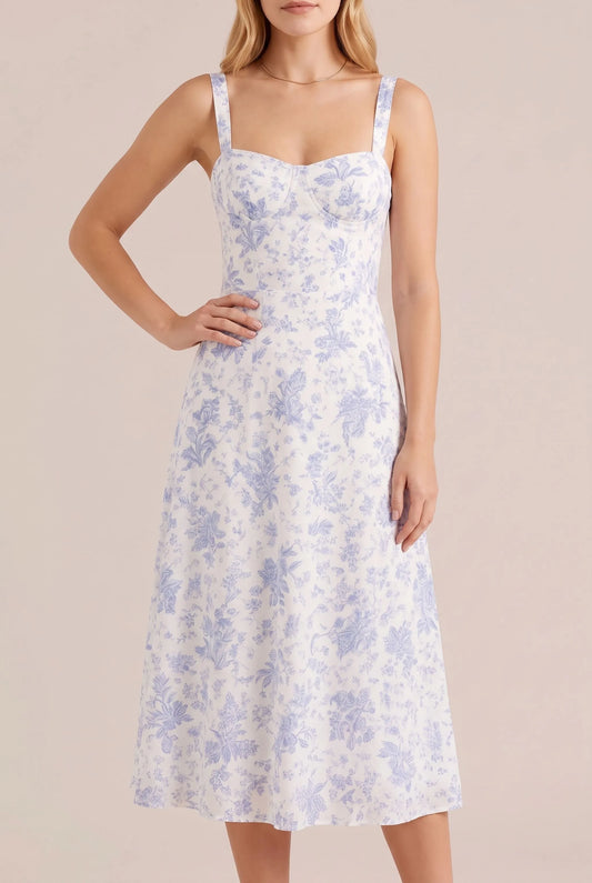 Flowtis | Leichtes Florales Midikleid Für Den Sommer
