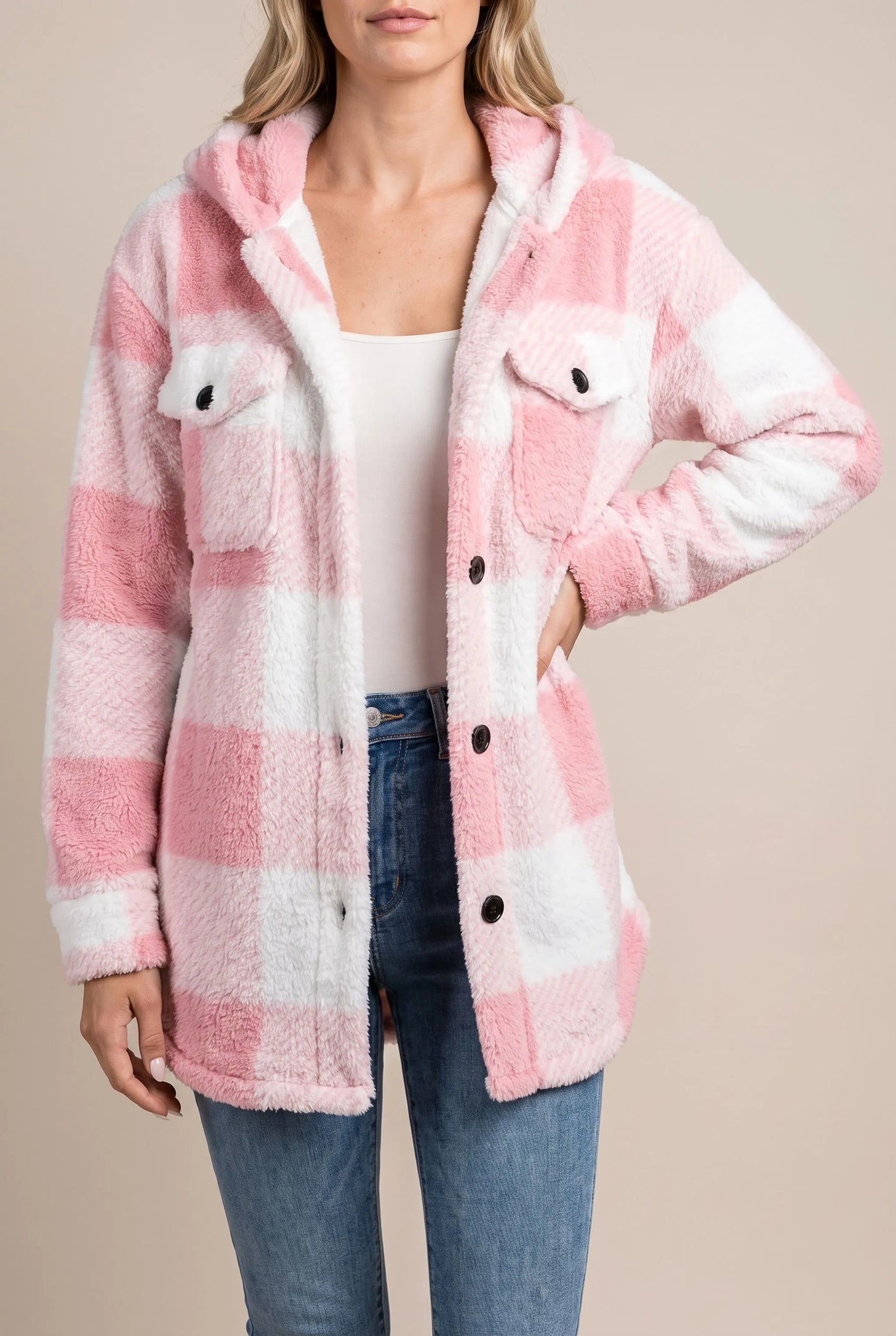 FluffPlaid | Kuschelige Plüschjacke Mit Karomuster