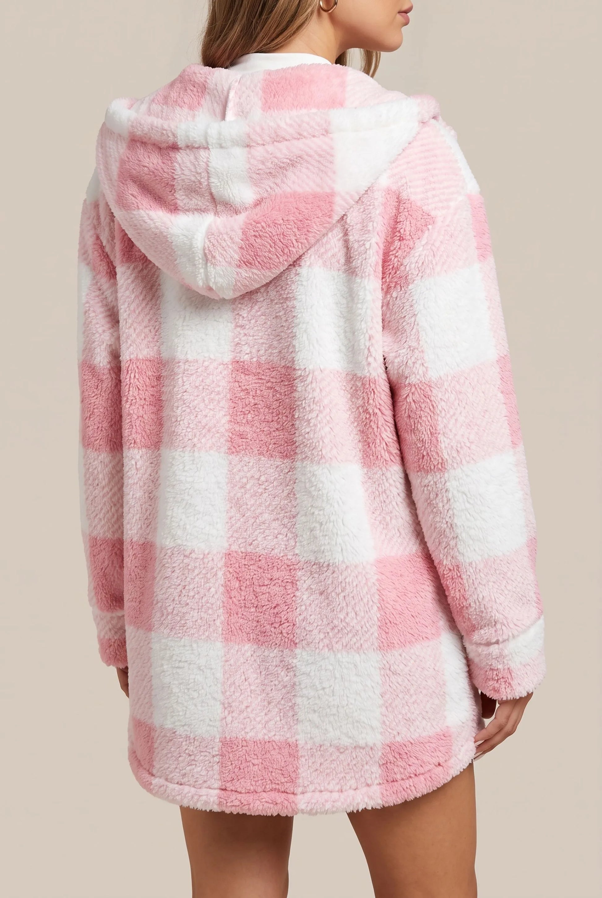 FluffPlaid | Kuschelige Plüschjacke Mit Karomuster