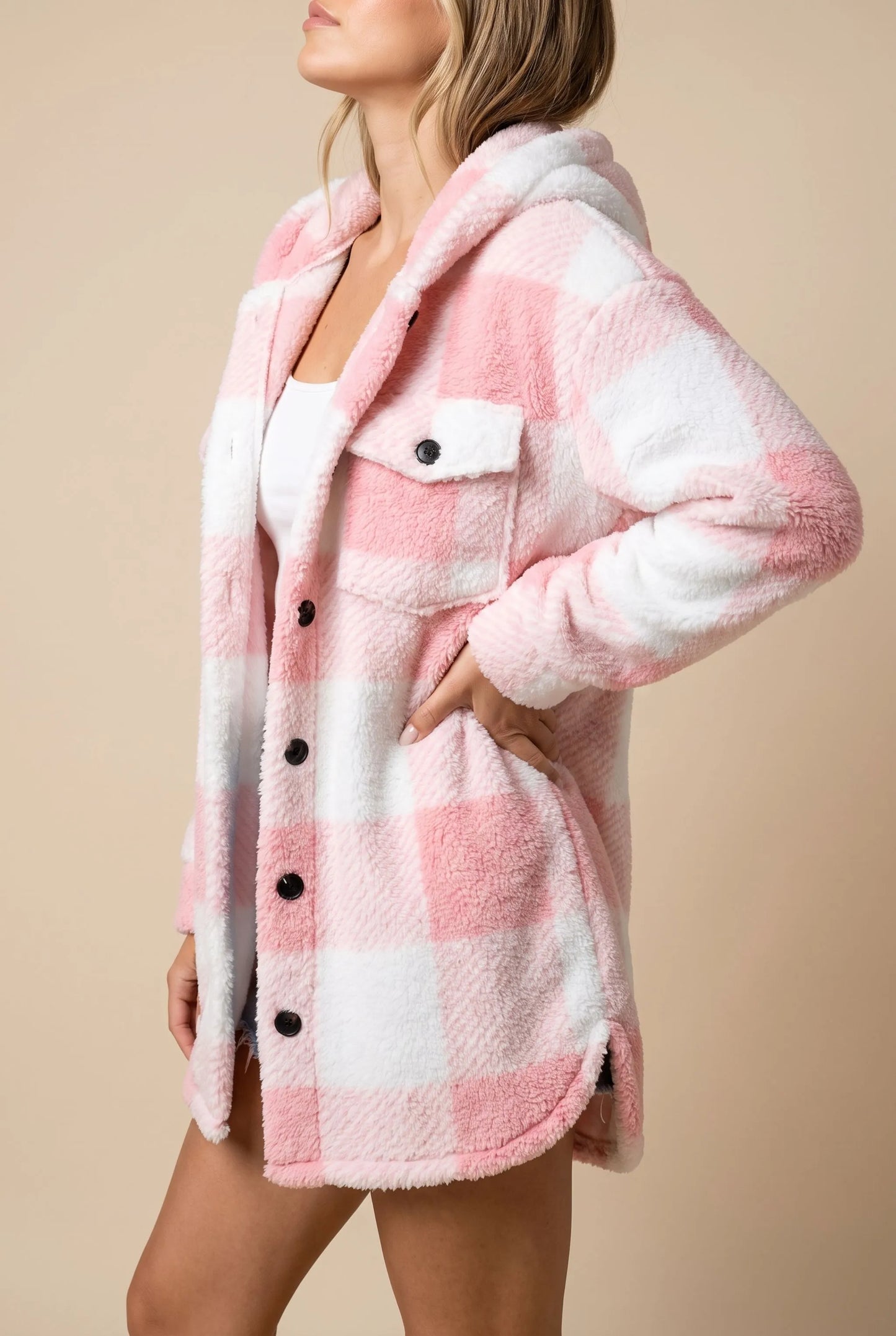 FluffPlaid | Kuschelige Plüschjacke Mit Karomuster