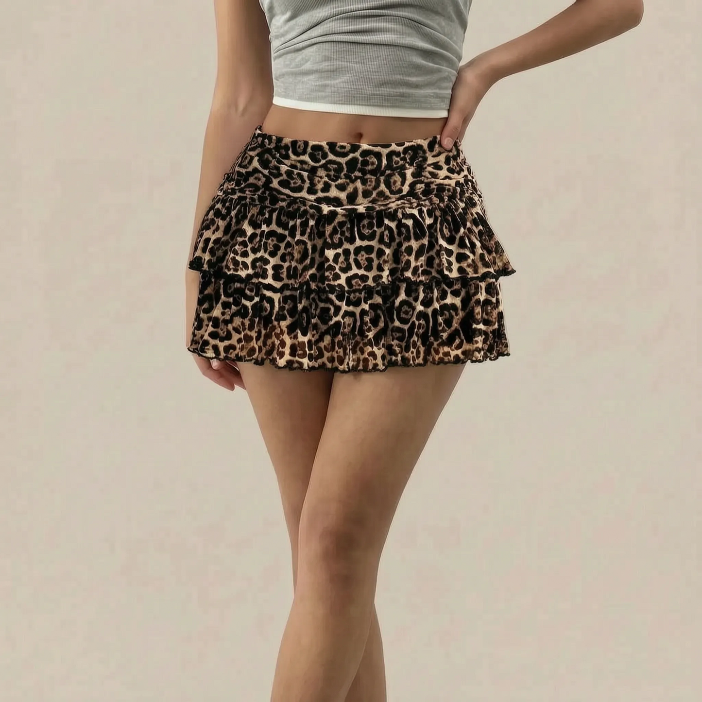 Frivena | Verspielter Weißer Skort Mit Volants