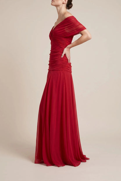 Galaura | Elegantes Maxikleid Mit V-Ausschnitt