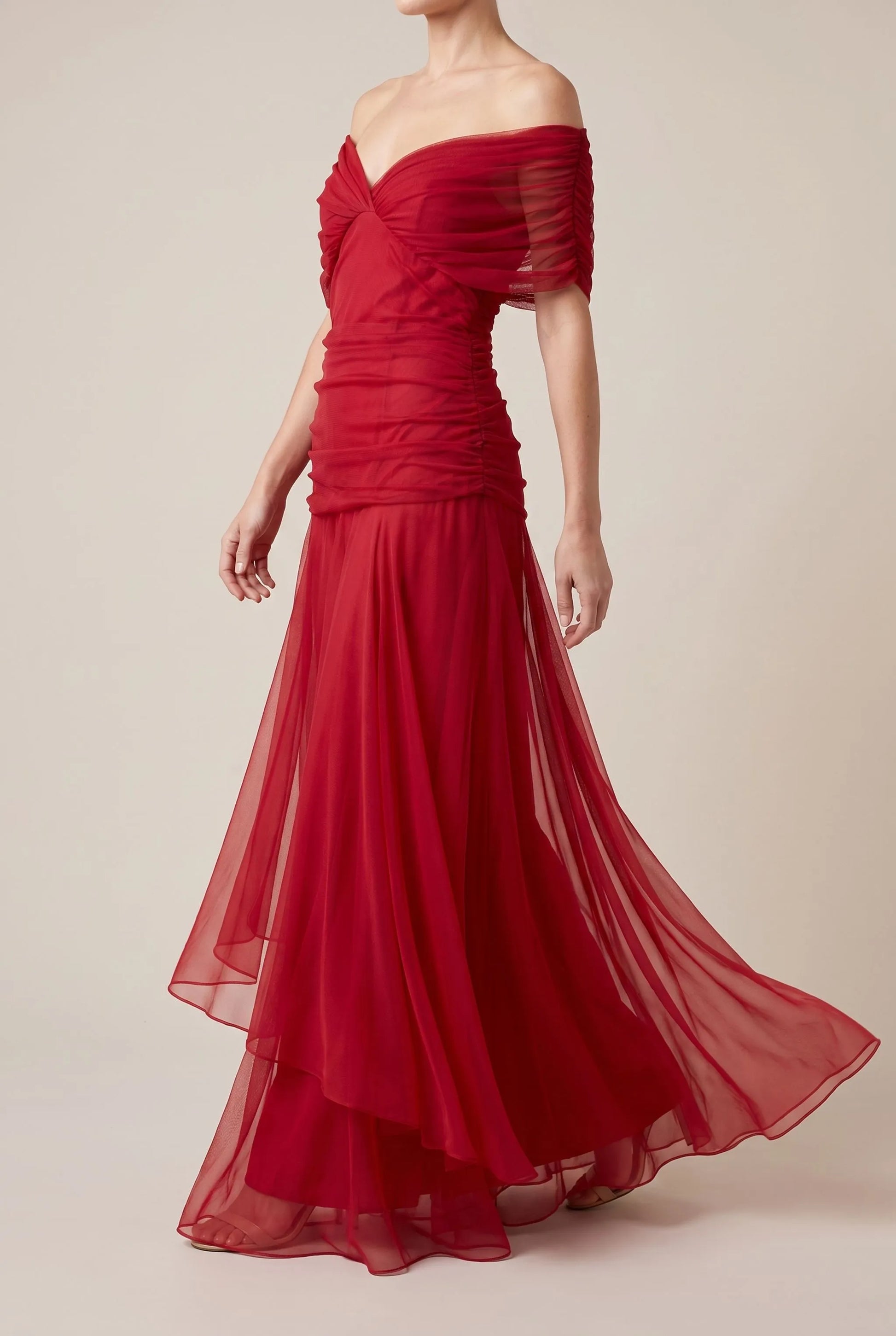Galaura | Elegantes Maxikleid Mit V-Ausschnitt