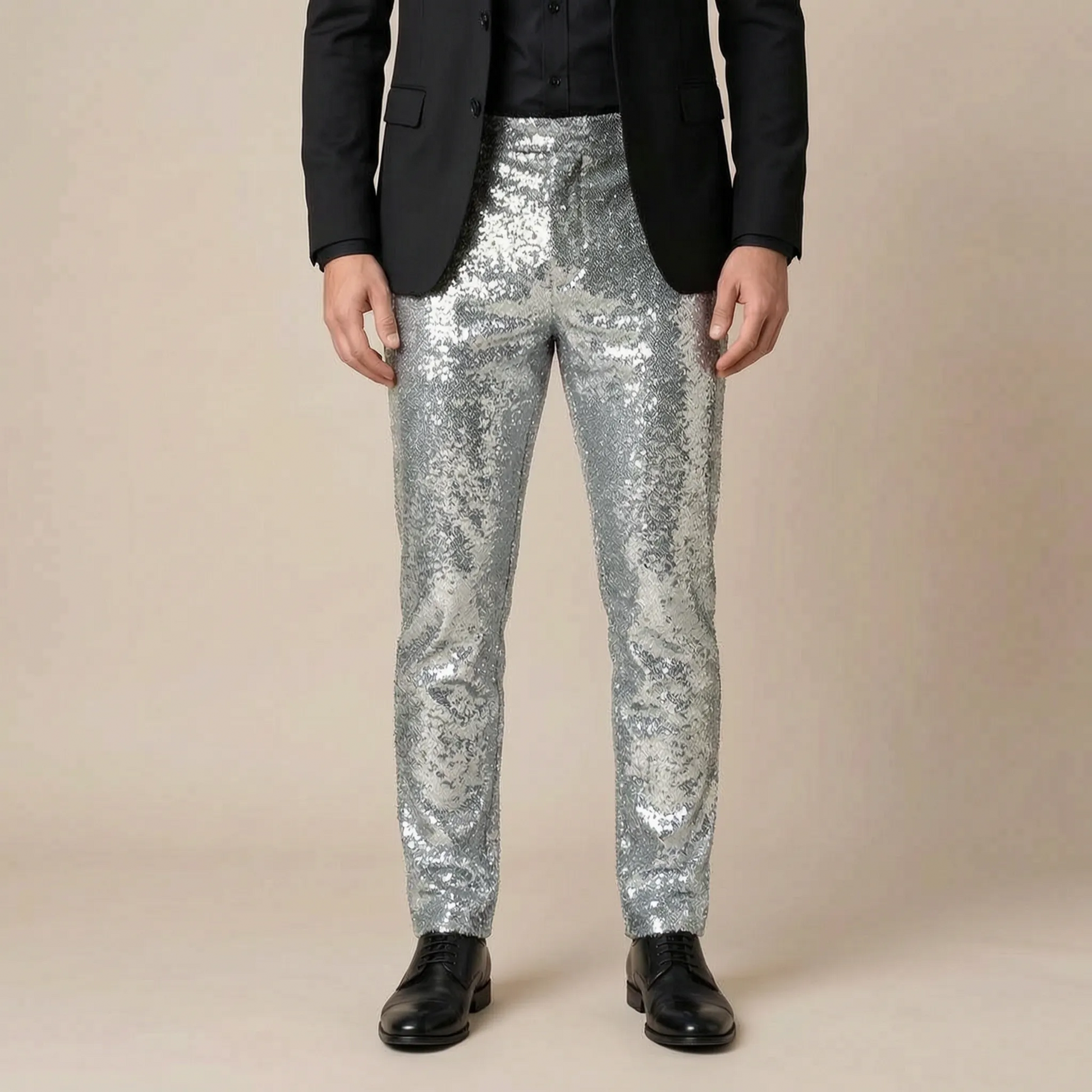 GlimmerFit | Schmale Paillettenhose Für Herren