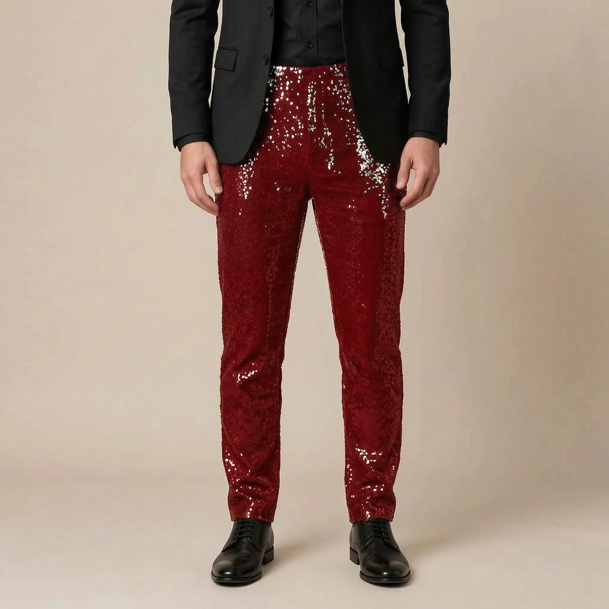 GlimmerFit | Schmale Paillettenhose Für Herren