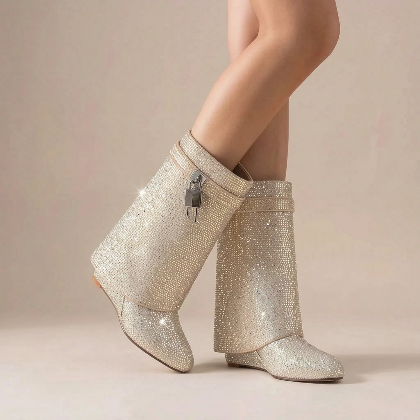 GlimmerStep | Stiefel Mit Paillettenbesatz