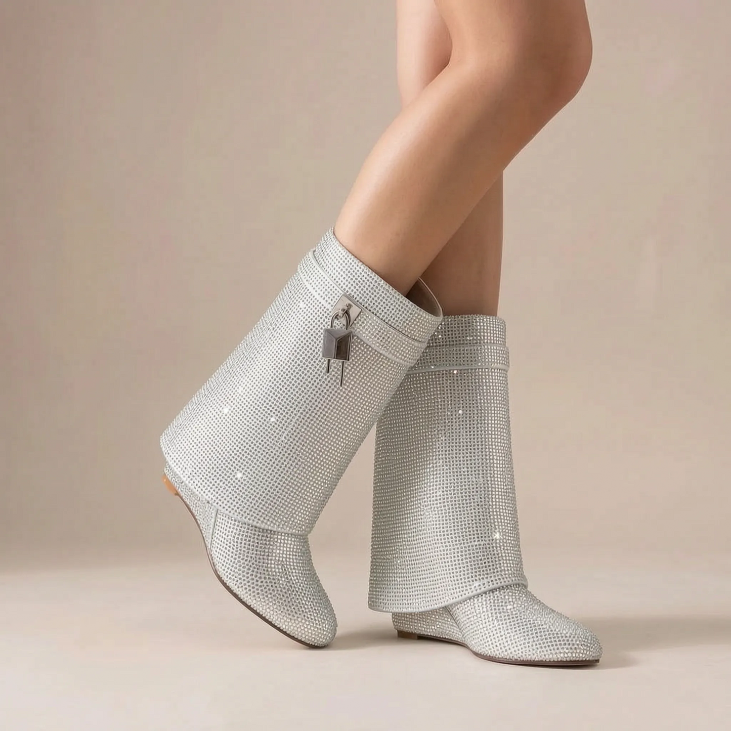 GlimmerStep | Stiefel Mit Paillettenbesatz