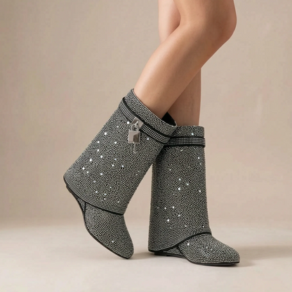 GlimmerStep | Stiefel Mit Paillettenbesatz