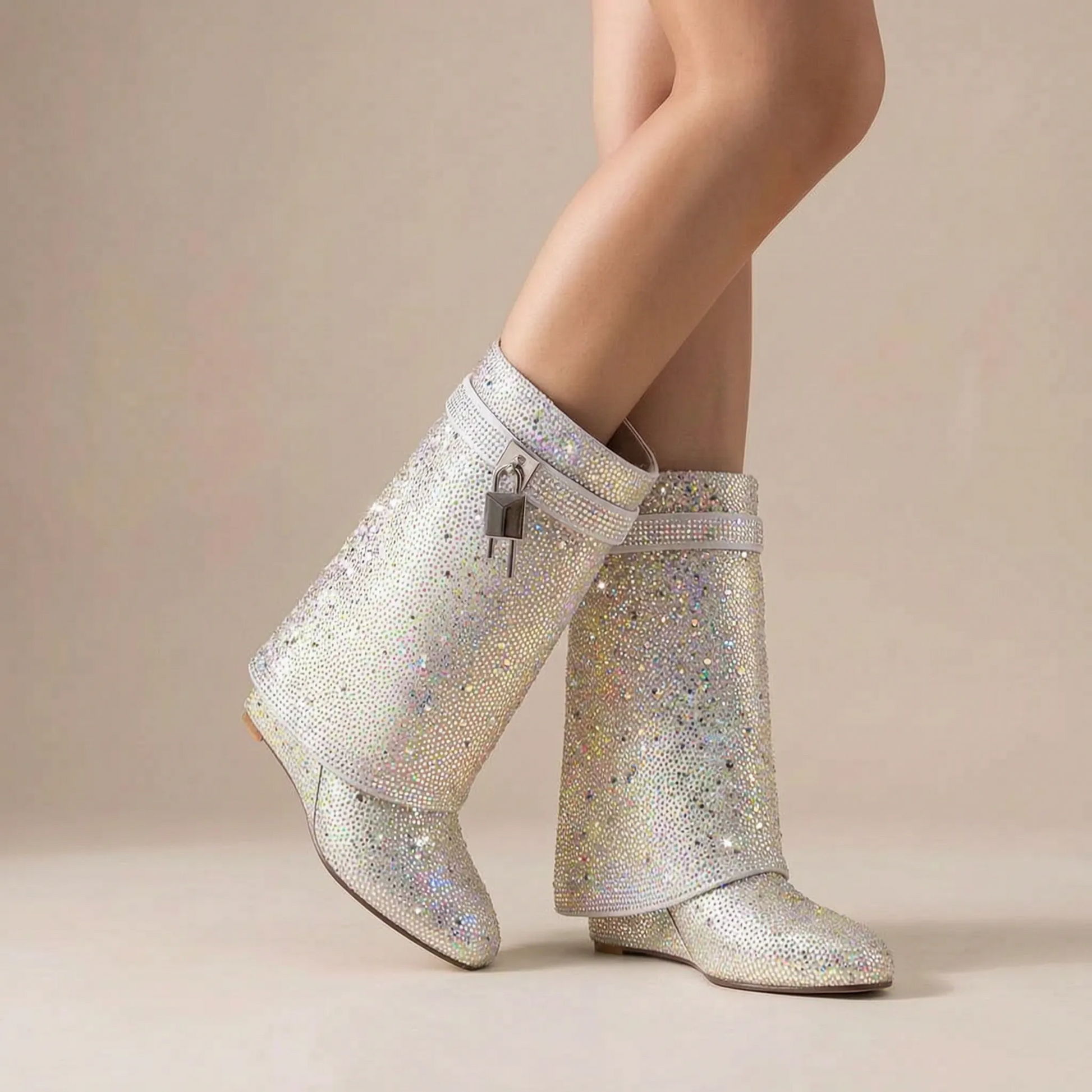 GlimmerStep | Stiefel Mit Paillettenbesatz