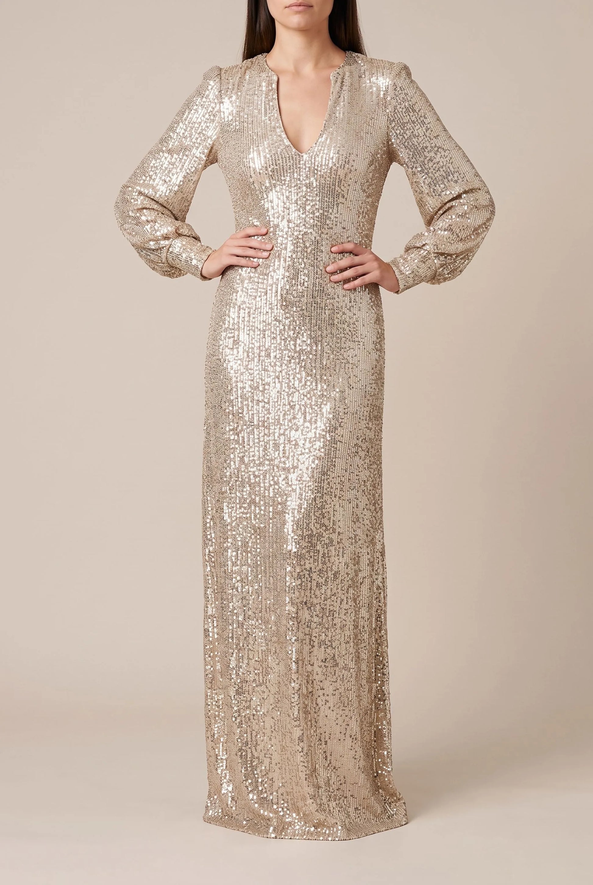 Glimmerise | Elegantes Schimmerndes Maxikleid